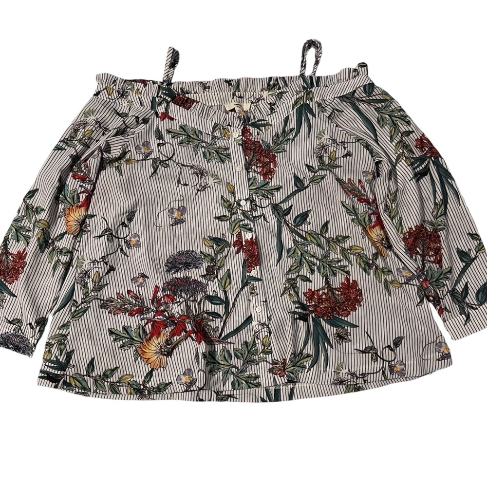 Entro Floral Off-Shoulder Blouse Size Medium